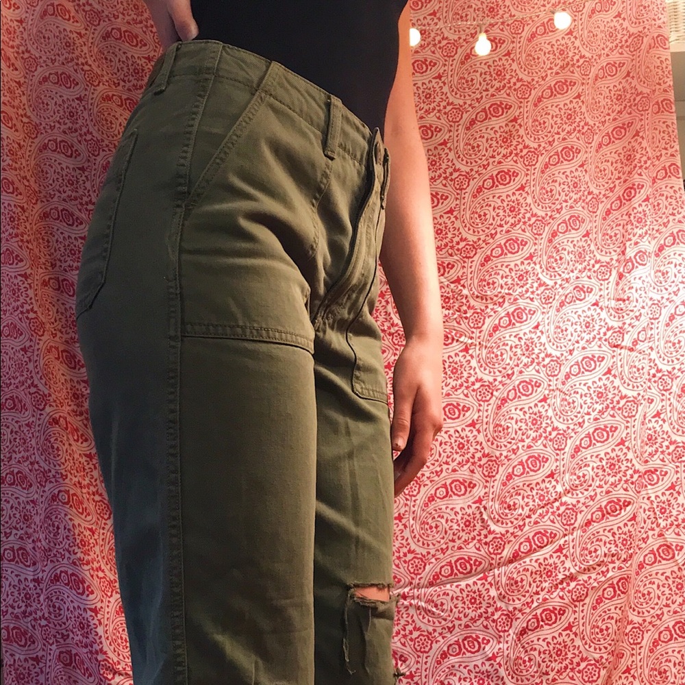 american eagle green boyfriend jeans